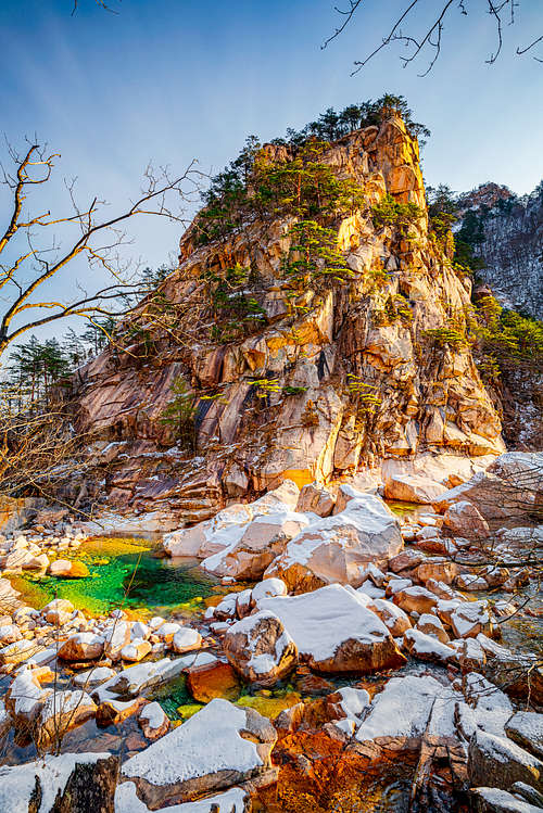 Teal Blue waters of Seoraksan National Park Mountain Streams-2