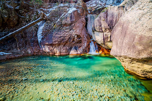 Small waterfall in Osaek valley Seoraksan National Park