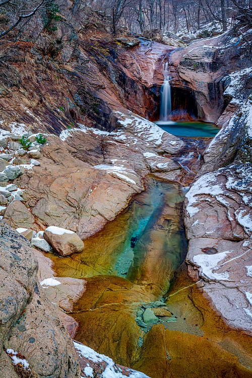 Long Exposure Waterfall in Osaek valley Seoraksan National Park