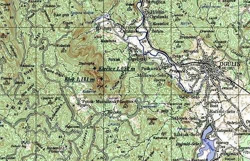 TOPO-Map of Klek; may 2005.