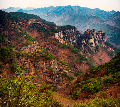 Rocky Cliff Formations in Korea's Juwangsan National Park-2