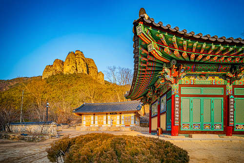 Mountain and Temple Scenery in Korea's Juwangsan National Park-11