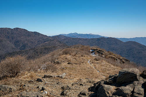 Nagodan Summit View, Cheonwangbong the high point in the far distance