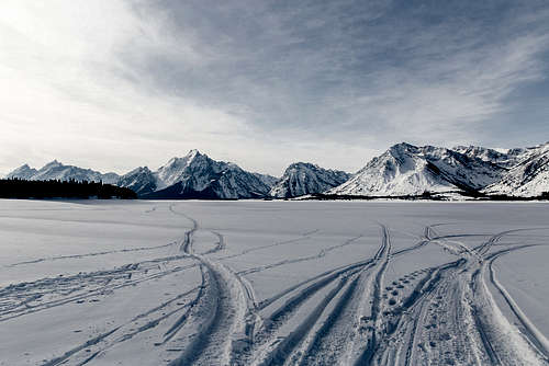 A Frozen Jackson Lake, Wyoming