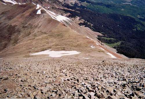 Looking down at the saddle...