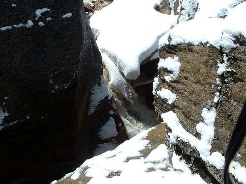 snow melt on the ravine