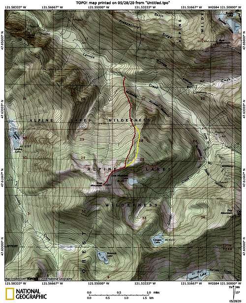 Goat Mountain Route Map