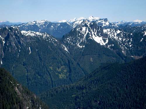 Mount Phelps and Mount Index from Goat Mountain