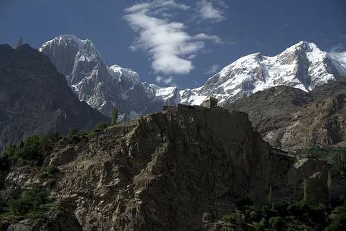 Hunza Fort, with Karakoram Mountains in the Background, Pakistan