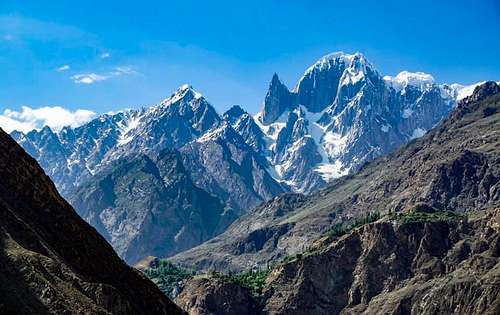 Lady Finger Peak from Hunza Valley