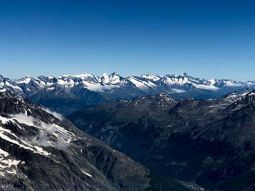 Berner Oberland from Allalinhorn