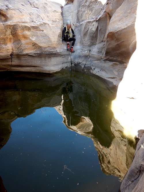 Ali in Upper Black Dragon Canyon