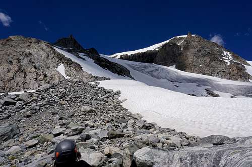 Resting below Gannett Peak after a successful summit attemp