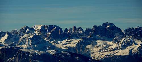 Central Brenta Dolomites seen from Dosso Costalta