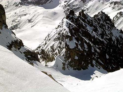 The top of the couloir from...