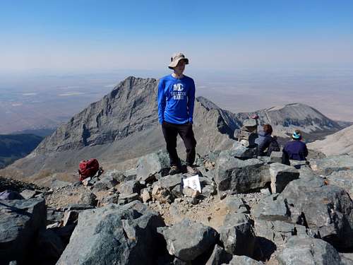 Kessler on the summit of Blanca Peak
