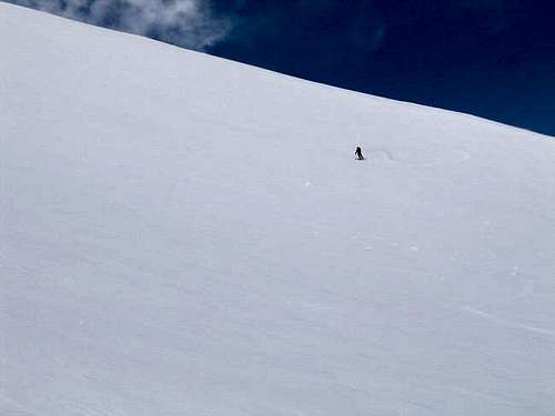 Skiing the upper portion of...