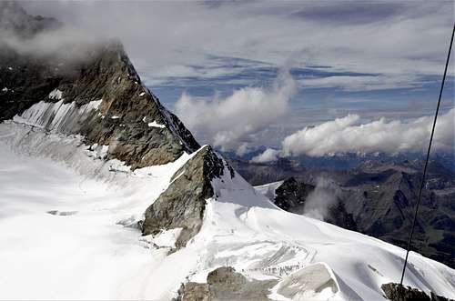 View west from Jungfraujoch