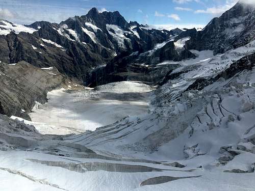Glaciers on the way to Jungfraujoch