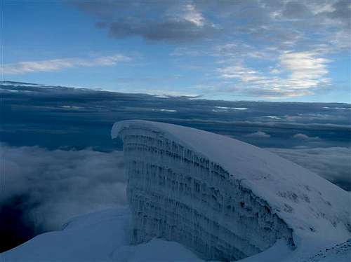 Wall of ice near Yanasacha at...