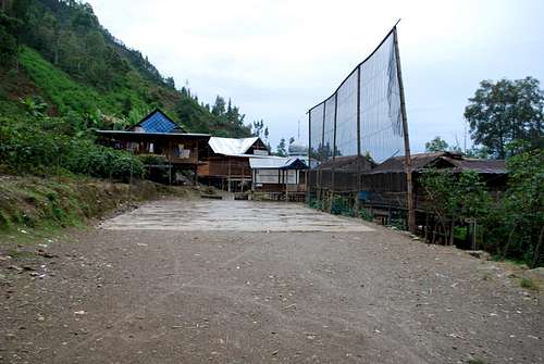 Karangan football field below Rantemario