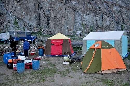 Camping at Askole Village