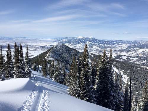 Little Ellis seen from the summit of Big Ellis