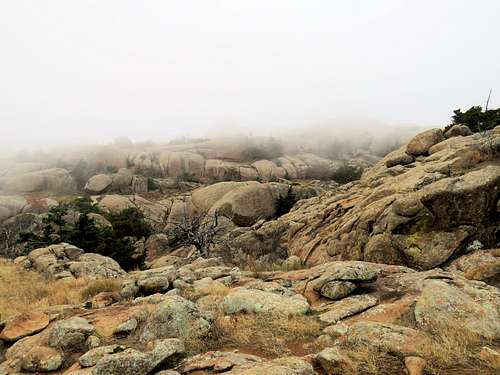 Near the foggy top plateau