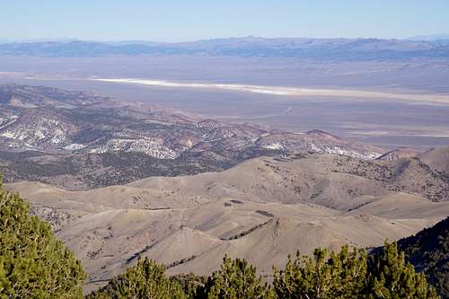 Looking northeast toward the Monitor Range from Mt. Jefferson in Nevada; Late Nov. 2020