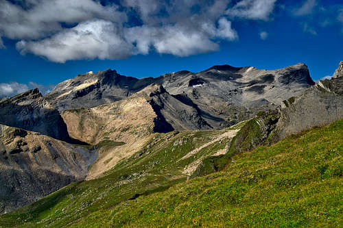 View to Bruschghorn (3056 m)