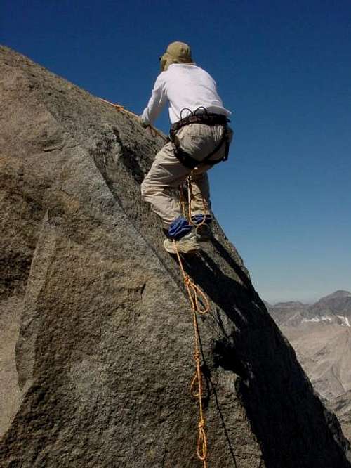 Climbing the north side of...