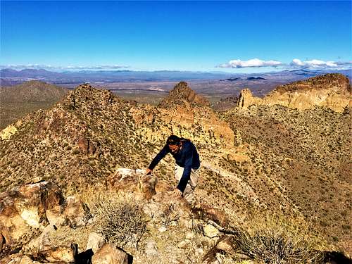 Coming up to the summit from the north side