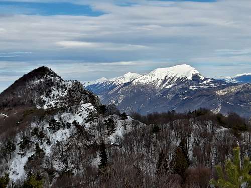 Monte Stivo and Bondone summits seen from Monte Guil