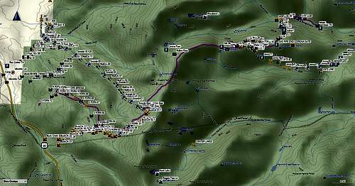 general map of Ranch creekl routes