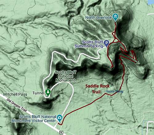 Saddle Rock Trail Map