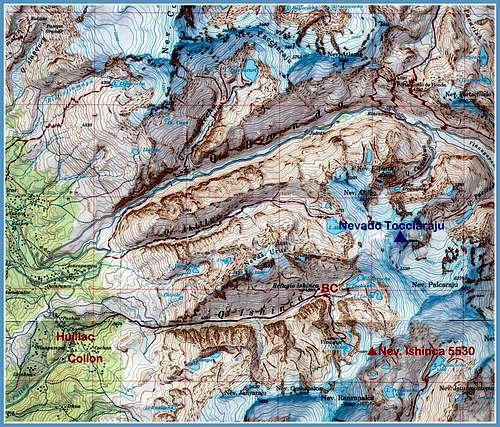 Cordillera Blanca - Alpenverein map
