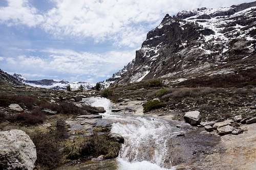 Lamoille Canyon north fork stream near Mt Gilbert