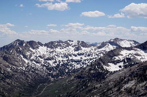 View of Lamoille Canyon as seen from Verdi Peaks area