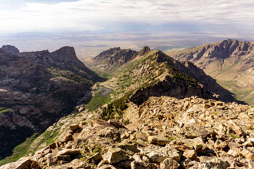Two canyons on the northwestern side of the Ruby Mountains