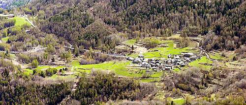 The village of Les Combes...