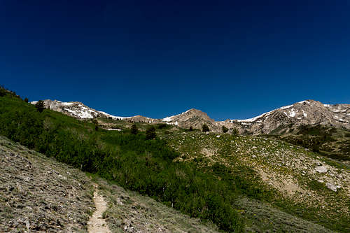 Approaching King Peak on Overland Lake trail of the Ruby Mountains
