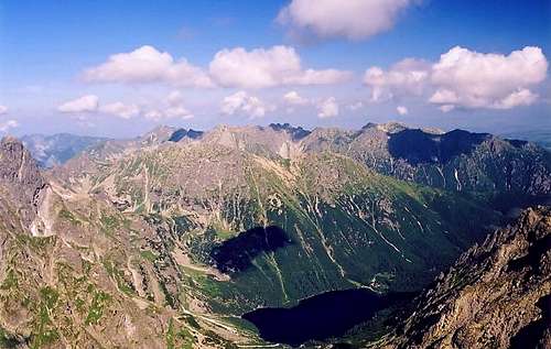 Polish High Tatras from Rysy...
