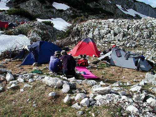 Camping near hut in Lokvice...