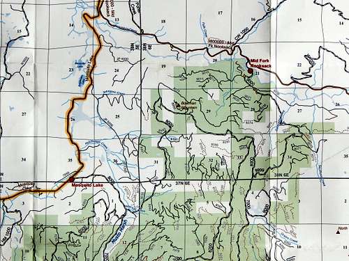 Weyerhaeuser Map for Bowman Mountain Area