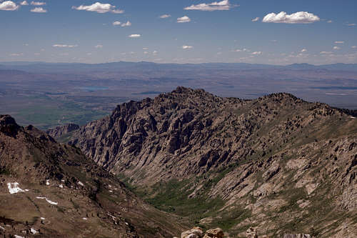Looking toward South Fork Reservoir from King Peak in Nevada