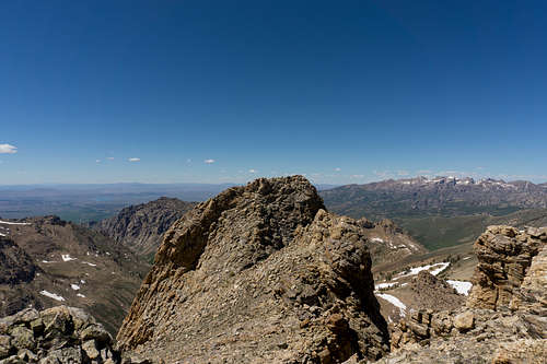 View of King Peak from false summit in Ruby Mountains, Nevada