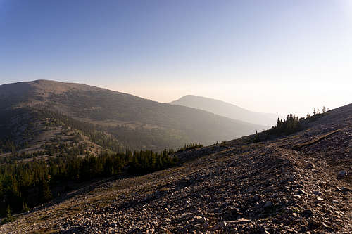 Looking southeast while on trail to Wheeler Peak in Nevada