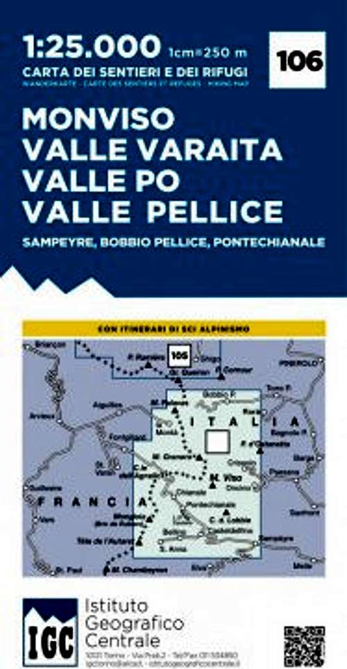 IGC map Monviso-Valle Varaita-Valle Po-Valle Pellice