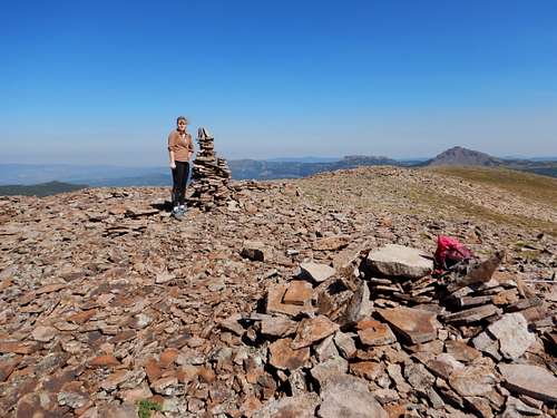 Shaylee on the summit of Big Marvine Peak