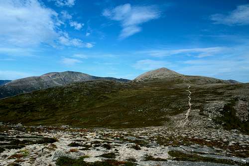 Looking north, along the ridge of Derry Cairngorm.